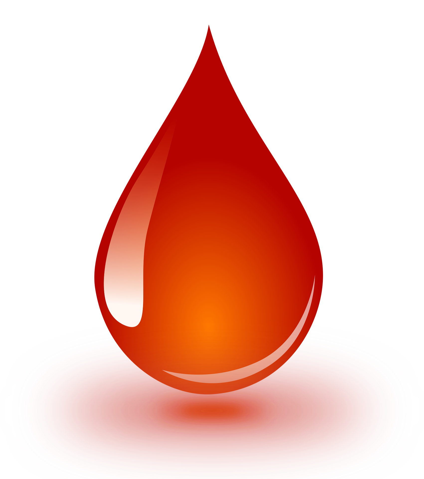 Roter Blutstropfen auf weißem Hintergrund – Symbol für Blutzuckermessung und Diabeteskontrolle.